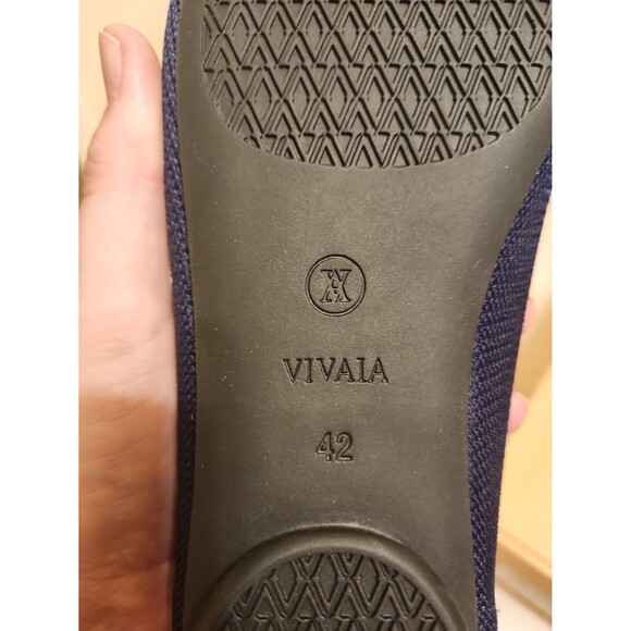 Vivaia "Tamia 2.0" Roundtoe Flats in Navy Blue Size 42 US 10.5 - Picture 8 of 11